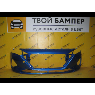 Бампер передний Hyundai Solaris 2020 Синий Marina Blue N4B Бампер передний Hyundai Solaris 2020 Синий Marina Blue N4B