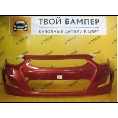 Бампер передний Hyundai Solaris 2011 Красный гранат TDY Бампер передний Hyundai Solaris 2011 Красный гранат TDY