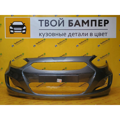 Бампер передний Hyundai Solaris 2011 Серый SAE Бампер передний Hyundai Solaris 2011 Серый SAE
