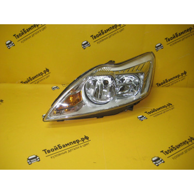 Фара левая под электрокорректор хром Ford Focus II рест Китай Фара левая под электрокорректор хром Ford Focus II рест Китай